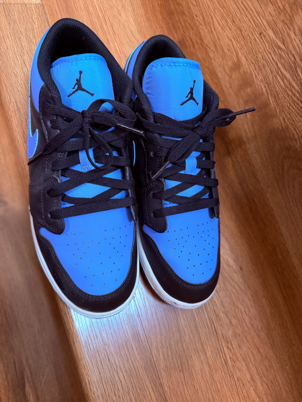 Nike Air Jordan Low Top Sneakers - Black & Blue (7Y or 8.5Women)